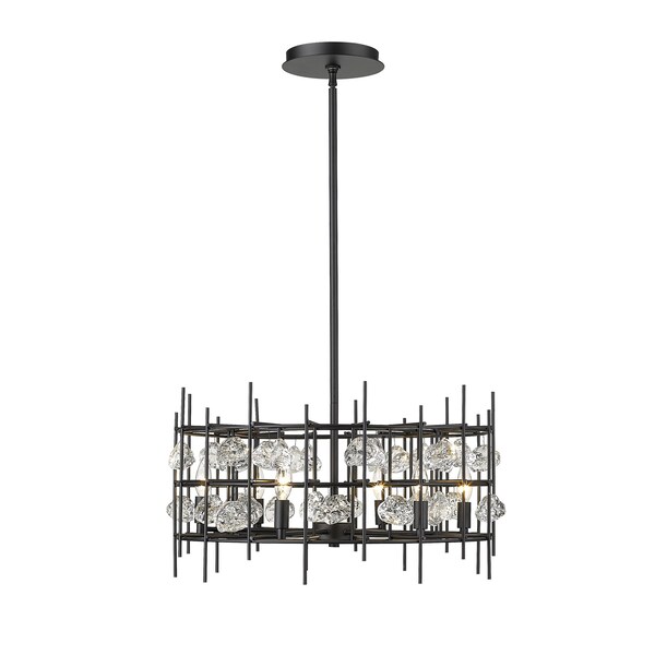 Garroway 6 Light Chandelier, Matte Black